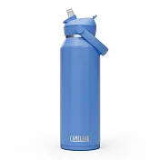 【美國 CamelBak】1200ml Flip Straw不鏽鋼多水吸管保溫瓶(保冰)- 矢車菊藍