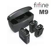 FIFINE M9 雙無線領夾式直播麥克風-黑色款