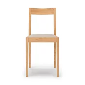 【MUJI 無印良品】木製椅/布面座/橡膠木/淺色寬38×深48.5×高77.5cm/座面高：45.5cm