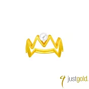 【Just Gold 鎮金店】鎏光．稜光 Infinity Luxe 黃金戒指 港圍 11  金色