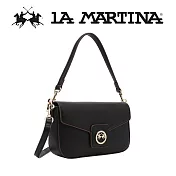 【LA MARTINA】限量2折 頂級皮革肩背包側背包 LMBA01814P 全新專櫃展示品(黑色)
