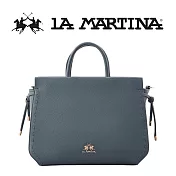 【LA MARTINA】限量2折 頂級皮革托特包肩背包 LMBA01821P 全新專櫃展示品(淡藍色)