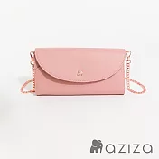 aziza FAY可拆式鍊帶手拿皮夾包  甜心粉