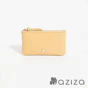 aziza 鑰匙零錢包  布丁黃