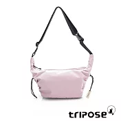 tripose MOVE微皺尼龍輕量抽繩斜背包-小  手毬紫