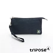 tripose 漫遊系列岩紋簡約微旅手拿/側肩包  沉靜藍