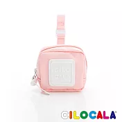 CILOCALA 亮彩尼龍防潑水可扣式零錢包  花語粉