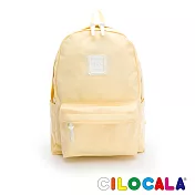 CILOCALA 亮彩尼龍防潑水後背包-大  布丁黃