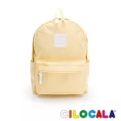 CILOCALA 亮彩尼龍防潑水後背包-中大  布丁黃