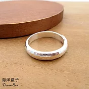 質感厚實錘紋S999純銀戒指.可調整戒圍
