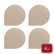 《KELA》Edel圓角杯墊4入 | 茶杯墊 桌墊 - 奶茶棕