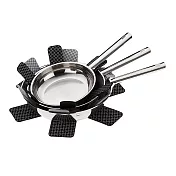 《KELA》Amparo鍋具保護墊3件(黑灰) | 隔熱墊 桌墊 餐墊