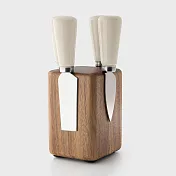 《Taylors Eye Witness》磁吸刀座+起司刀叉4件(奶油白) | 起士叉 乳酪刀 起司刀叉組  - 奶油白