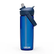 【美國 CamelBak】600ml Flip Straw多水吸管水瓶RENEW- 牛津藍