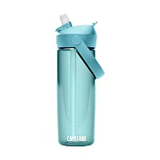 【美國 CamelBak】600ml Flip Straw多水吸管水瓶RENEW- 松石綠
