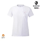 BLACKYAK 女 FLOWER圖騰短袖上衣 L 白色