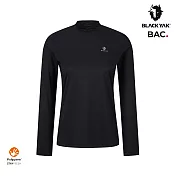 BLACKYAK 女 ICE FRESH小高領長袖上衣 L 黑色