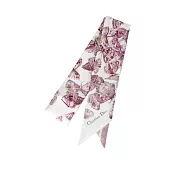 DIOR Camo Papillon Mitzah 蝴蝶圖案Twilly/絲巾 (白色/淡粉色)