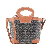 GOYARD Beluga 帆布束口兩用包-迷小/ 黑棕