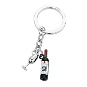 紅酒瓶酒杯鑰匙圈