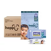 hoppi 嬰兒口手適用純水濕紙巾(低敏升級版)-80抽-12入組