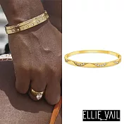 ELLIE VAIL 邁阿密防水珠寶 金色明亮切割波浪圓鑽手環 Chiara