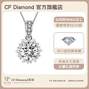 【CF 鑽飾】項鍊《微鑲雪花》莫桑鑽(1克拉 鑽墜)