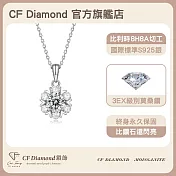 【CF 鑽飾】項鍊《浪漫雪花》莫桑鑽(1克拉 鑽墜)