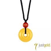 【Just Gold 鎮金店】雋藏 平安順遂 黃金吊墜 (附繩)