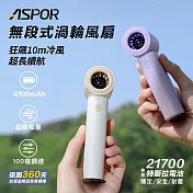 ASPOR手持Mini無段式渦輪風扇(FN-258) 杏色