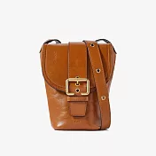 Chloe 迷你皮革相機斜背包 棕色