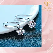 【CF鑽飾】耳環《珍愛耳勾》莫桑鑽 1克拉 耳釘 耳針