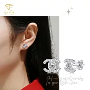 【CF鑽飾】耳環《鑲奈兒》莫桑鑽 60分 耳釘 耳針