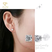 【CF鑽飾】耳環《純愛》莫桑鑽 1克拉 耳釘 耳針