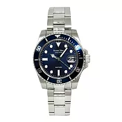 Roven Dino羅梵迪諾 海防前線時尚腕錶-銀X藍