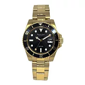 Roven Dino羅梵迪諾 海防前線時尚腕錶-金X黑