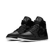 W Air Jordan 1 Mid 星空 黑 亮片 運動鞋 休閒鞋 女鞋 BQ6472-001  23cm 黑