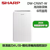 SHARP 強效除濕機 6公升 DW-CF6NT-W 能源效率1級 2025新款 台灣公司貨