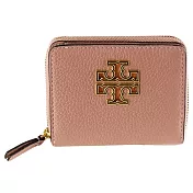 Tory burch 簍空雙T LOGO零錢短夾-粉紅色