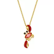 SWAROVSKI 俏皮螃蟹鑲鑽墜鍊-金