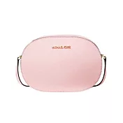 MICHAEL KORS 橢圓素色拉鍊斜背包-粉