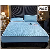 Dr.dream床包式乳膠涼蓆(泰國製、床包、乳膠涼床墊、涼墊、涼感墊)  標準單人-天空藍