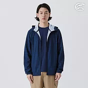 ADISI 男超涼感防曬印花外套 AJ2511053 藍格 (M-2XL) M 藍格