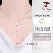 【CF鑽飾】項鍊《漣漪》天然淡水珍珠x莫桑鑽 項墜