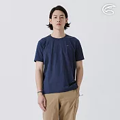 ADISI 男彈性乾爽快排印花上衣 AL2511063 深藍 (M-3XL) M 深藍