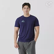 ADISI 男涼感型單向導濕速乾圖騰上衣 AL2511040 海軍藍 (M-3XL) M 海軍藍