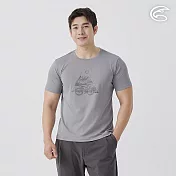 ADISI 男UPF50+防曬抑菌圓領短袖排汗衣 AL2511030 岩石灰 (M-3XL) M 岩石灰