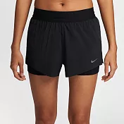 NIKE AS W NK SWIFT DF MR 2N1 SHRT 女休閒短褲-HJ5377010 XL 黑色