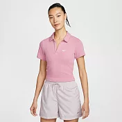 NIKE AS W NSW ESSNTL SS POLO CRP TO 女短袖POLO-DV7885699 XS 粉紅色