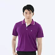 【遊遍天下】MIT台灣製男款抗UV吸濕排汗機能POLO衫  (GS1057) M 暗紫